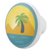 コースタルリビングデザイン、パームツリーズ セラミックノブ (右)