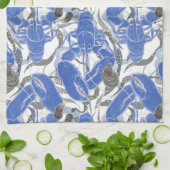 コースタルリビングブルーロブスター キッチンタオル (折り畳み)