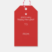 コースタルレッドカニのクリスマスストッキング ギフトタグ (裏面)