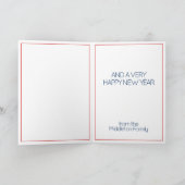 コースタルレッドカニのクリスマスストッキング シーズンカード (内部)