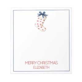 コースタルレッドカニのクリスマスストッキング ノートパッド