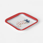 コースタルレッドカニのクリスマスストッキング ペーパープレート (傾斜あり)