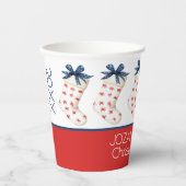 コースタルレッドカニのクリスマスストッキング 紙コップ (正面)