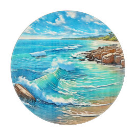 コースタルロックシーンデザイン カッティングボード