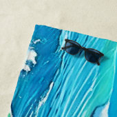 コースタルロックシーンデザイン ビーチタオル (インサイチュ)