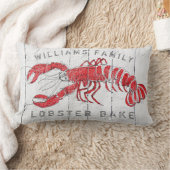 コースタルロブスターファミリーネームロブスターベイ素朴ク ランバークッション (ブランケット)