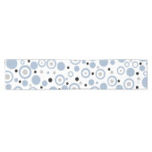 コースタルヴィベ石板ブルージオメトリックサークル ショートテーブルランナー (横)