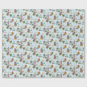 コースタルヴィレッジブルーベビーシャワーパーティー ラッピングペーパー (フラット)
