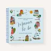 コースタルヴィレッジブルーボーイベビーシャワーゲストブック ノートブック (正面)