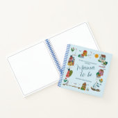 コースタルヴィレッジブルーボーイベビーシャワーゲストブック ノートブック (内部)