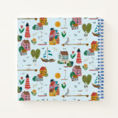 コースタルヴィレッジブルーボーイベビーシャワーゲストブック ノートブック (裏面)