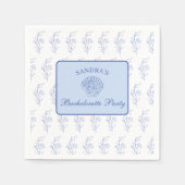 コースタル祖母ビーチバッハバチェロレッテウィークエンド スタンダードカクテルナプキン (正面)