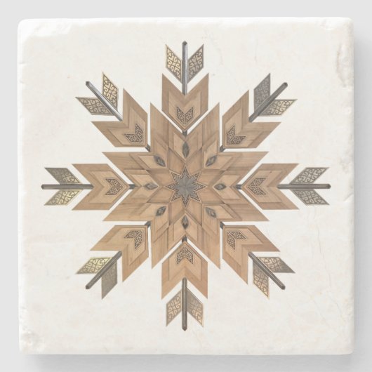 コースターさくらんぼとエッチング鋼 ストーンコースター (正面)