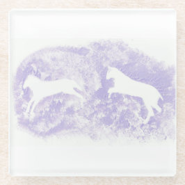 コースターとホースデザイン ガラスコースター