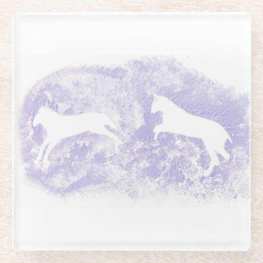 コースターとホースデザイン ガラスコースター (正面)