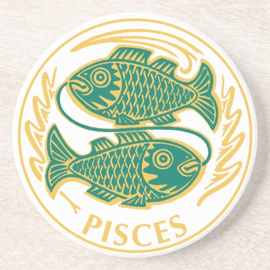 コースターに描かれた十二宮の魚座 コースター (正面)