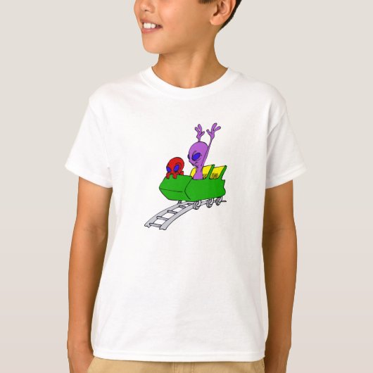 コースターのおもしろい及びおびえさせていたエイリアン Tシャツ (正面)
