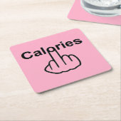 コースターのカロリー反転 スクエアペーパーコースター (アングル)