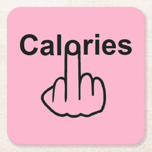 コースターのカロリー反転 スクエアペーパーコースター (正面)