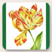 コースターのセットに燃えるようなチューリップ コースター (正面)