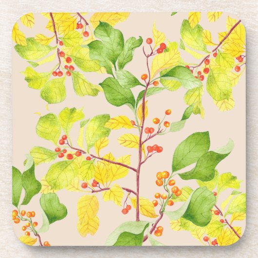 コースターのセットに登場する秋の果実 コースター (正面)