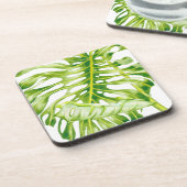 コースターのセットに載った葉状の彫刻(2) コースター (左側)