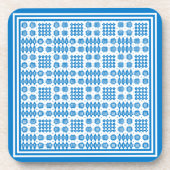 コースターのセット明るい青のウェールズのタペストリーパターン コースター (正面)