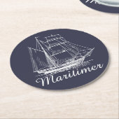 コースターのパルプ板Maritimerノバスコシアの飲み物 ラウンドペーパーコースター (アングル)