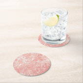 コースターのピンクの大理石 ラウンドペーパーコースター (インサイチュ)