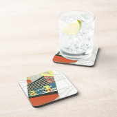 コースターのヴィンテージのDecoの超高層ビル具体的な都市町 コースター (右側)