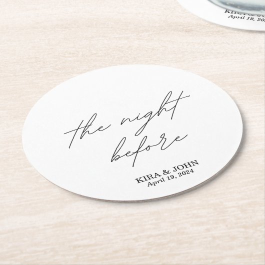 コースターの前夜 ラウンドペーパーコースター (アングル)