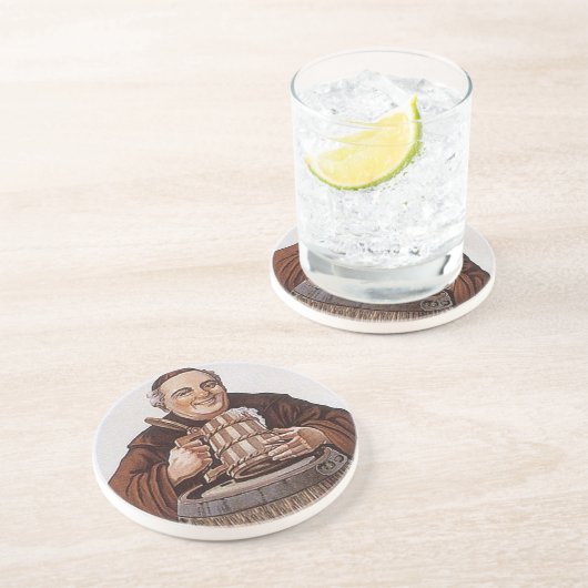 コースターの幸せな修道士の修道士の味見の大修道院スタイルビール コースター (側面)