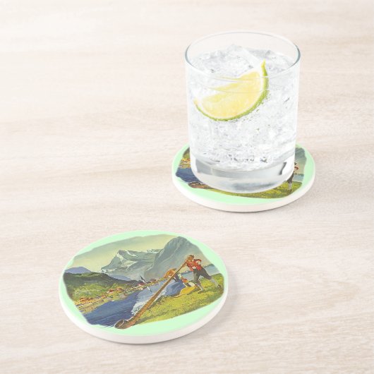 コースターのAlpHornのalpenhornの高山の長い角 コースター (側面)