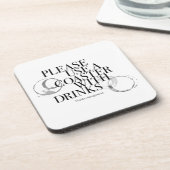 コースターを使って下さい コースター (左側)