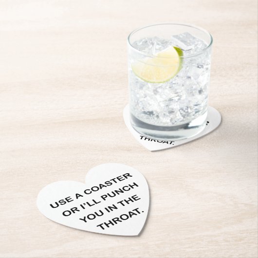 コースターを使わないと喉にパンチを食らう。 ペーパーコースター (インサイチュ)