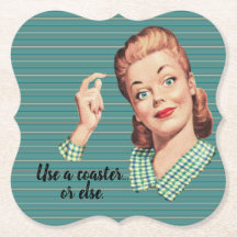 コースターを使用するか、その他の場合。コースター