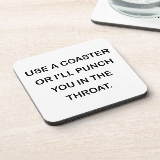 コースターを使用すれば私は喉の打ちます コースター (左側)