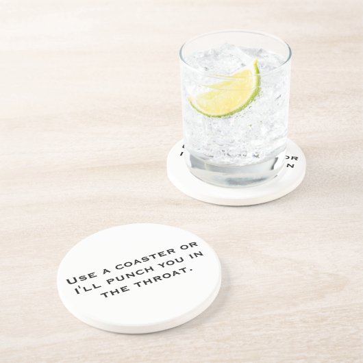 コースターを使用すれば私は喉の打ちます コースター (側面)