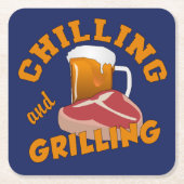 コースターを冷やし及び焼きます スクエアペーパーコースター (正面)