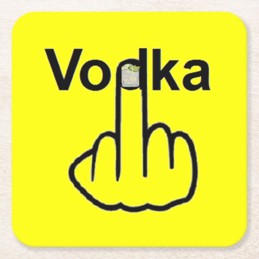 コースターウォッカ反転 スクエアペーパーコースター (正面)