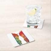 コースターエンジェルウィングスバーウェアアンゲリックビベス スクエアペーパーコースター (インサイチュ)