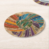 コースターカラフル ラウンドペーパーコースター (アングル)