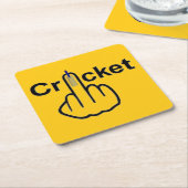 コースタークリケットフリップ スクエアペーパーコースター (アングル)
