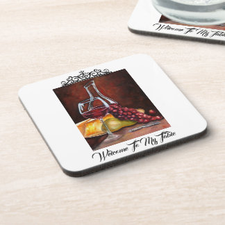 コースターコルクバック – 私のテーブルへようこそ コースター