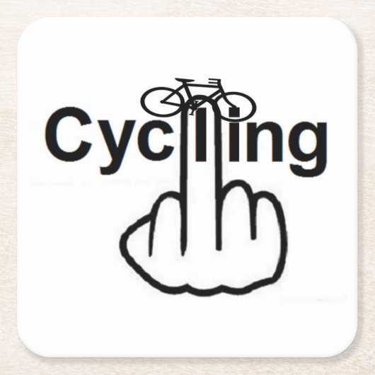 コースターサイクリング反転 スクエアペーパーコースター (正面)