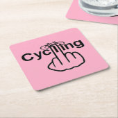 コースターサイクリング反転 スクエアペーパーコースター (アングル)