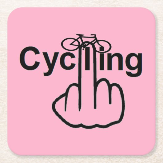 コースターサイクリング反転 スクエアペーパーコースター (正面)