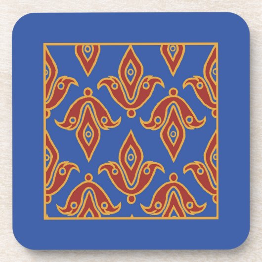 コースタースタイリッシュ、レッド、金ゴールド、ブルーフルーア・デ・リス コースター (正面)