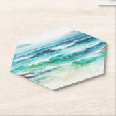 コースターズ海波ビーチ水の色絵を描の ペーパーコースター (アングル)
