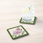 コースターセットの彫刻バラ コースター (右側)